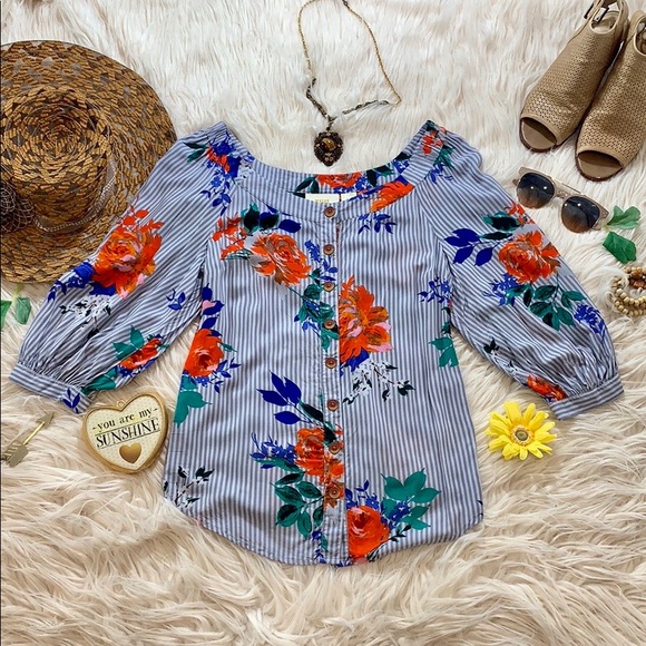 Anthropologie Maeve Lilorne Floral Top-a5 - Picture 4 of 8